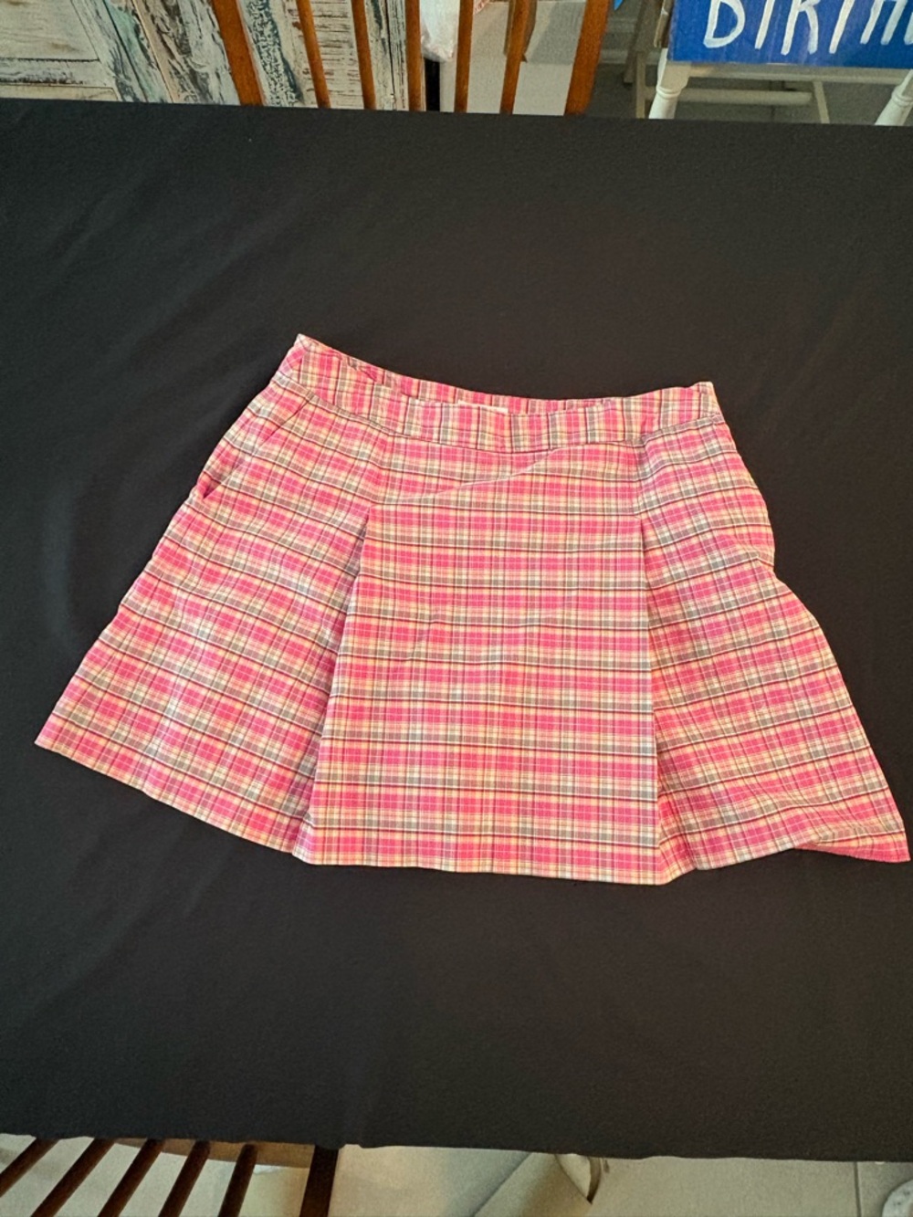 Liz Golf Pink Plaid Skirt Size 12